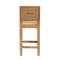 Bali & Pari Anfield Modern Bohemian Natural Seagrass and Mahogany Wood Counter Stool 243-13486-ZORO - alternate 2
